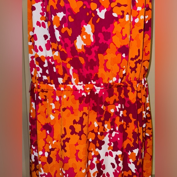 MICHAEL KORS Women’s Midi Orange Dress size Large - Picture 7 of 16